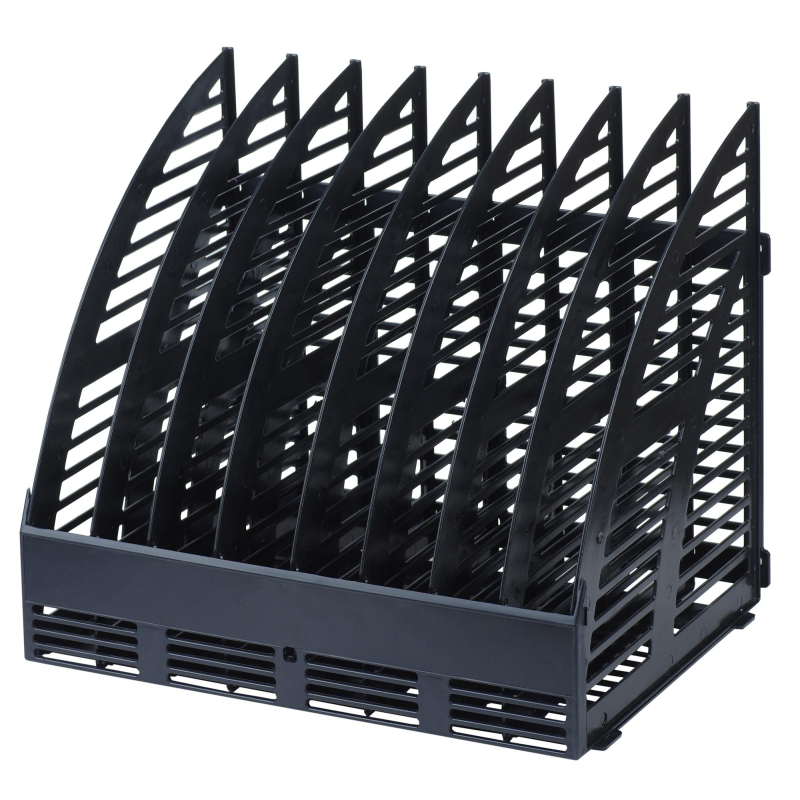 Лоток вертикальный Attache 320мм, 8 отделений сборный черный 2С73 1817217