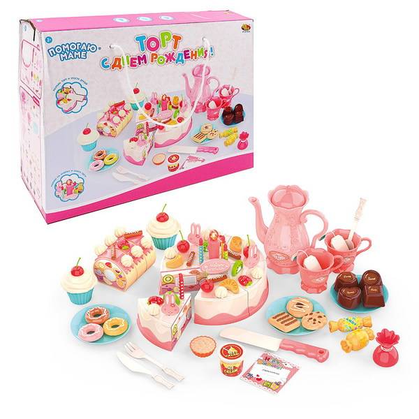 Игровой набор "Помогаю маме" Торт с аксессуарами, 83 предмета, со световыми и звуковыми эффектами ABtoys (АБтойс) PT-01223