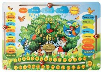 Обучающая доска Календарь, развивающая игрушка ТимберГрупп IG0041