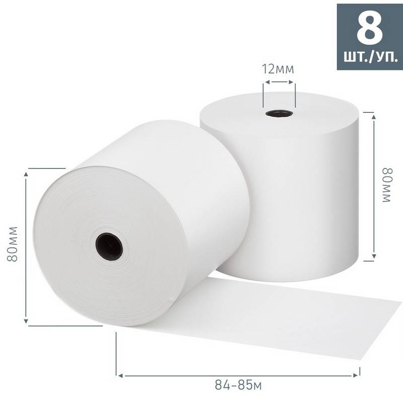 Ролики для касс и калькуляторов Ролики для касс Promega 80мм (диам.80,вт.12,из т/б) 8шт ProMega jet 487538