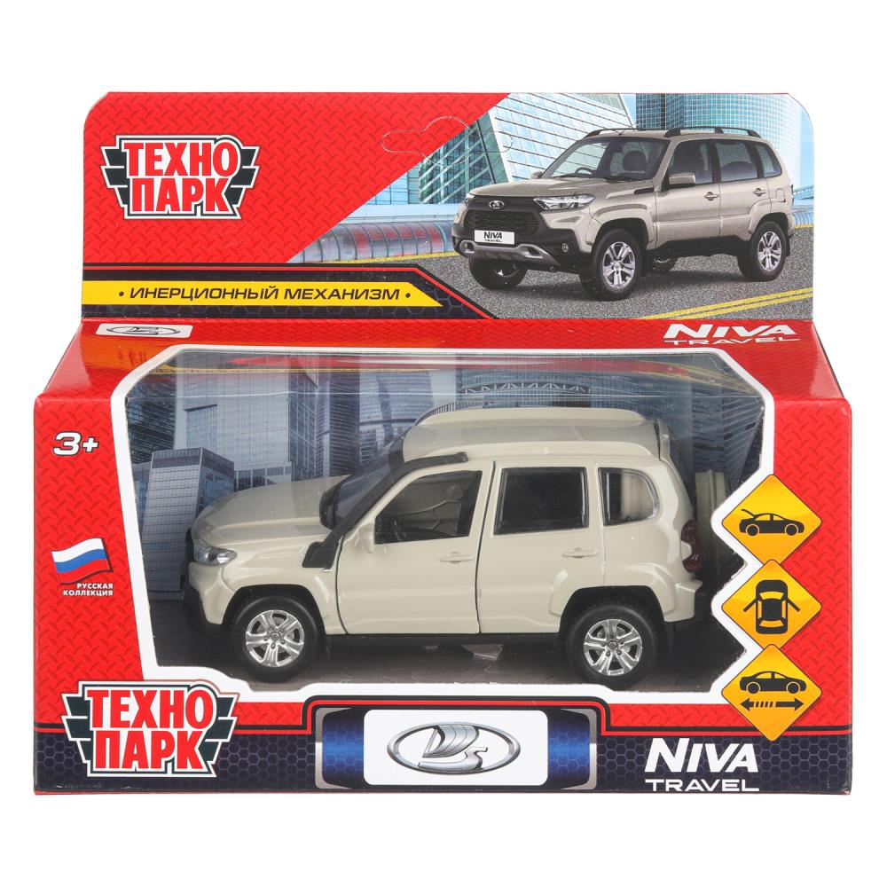 Машина металлическая "Лада Нива Трэвел", 12 см. инерция, бежевый Технопарк NIVATRAVEL-12-BG