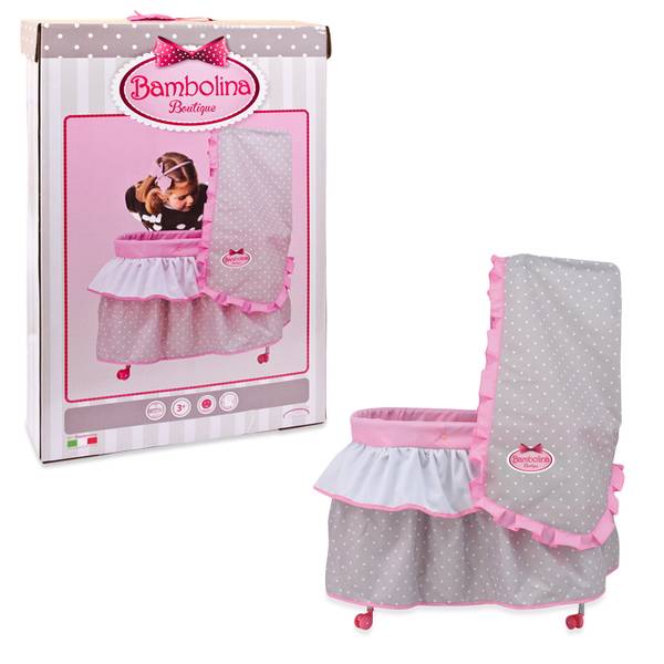 Кровать для куклы "Bambolina Boutique" с балдахином, одеялом и подушкой Dimian BD1613-M4