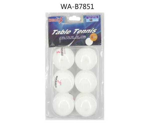 Шарики для настольного тенниса, 6 шт в наборе (в асс белые/оранжевые) Junfa 6678G