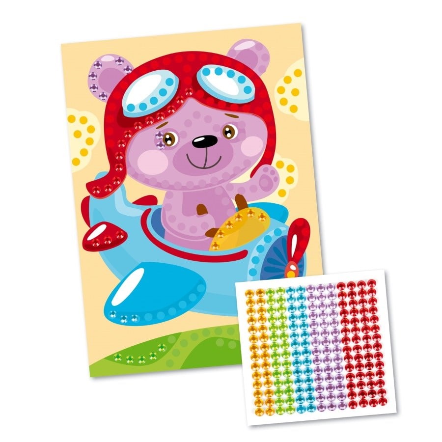 Набор для творчества Десятое королевство Рисунок из страз Мишка-пилот 02765ДК