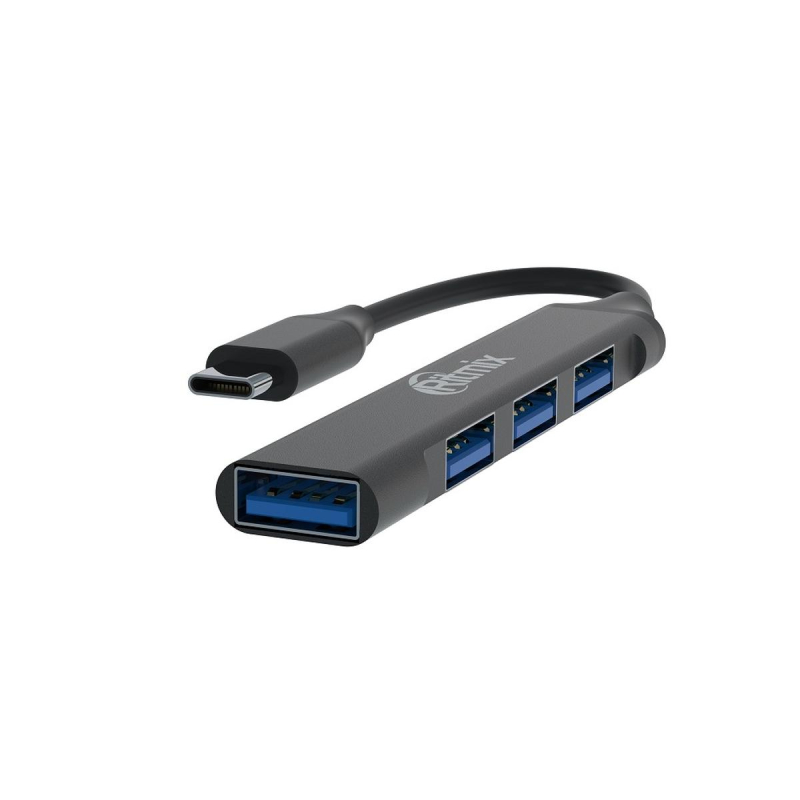 Разветвитель USB Ritmix CR-4401 Metal 1xUSB 3.0 + 3xUSB 2.0 (80001491) 1887939