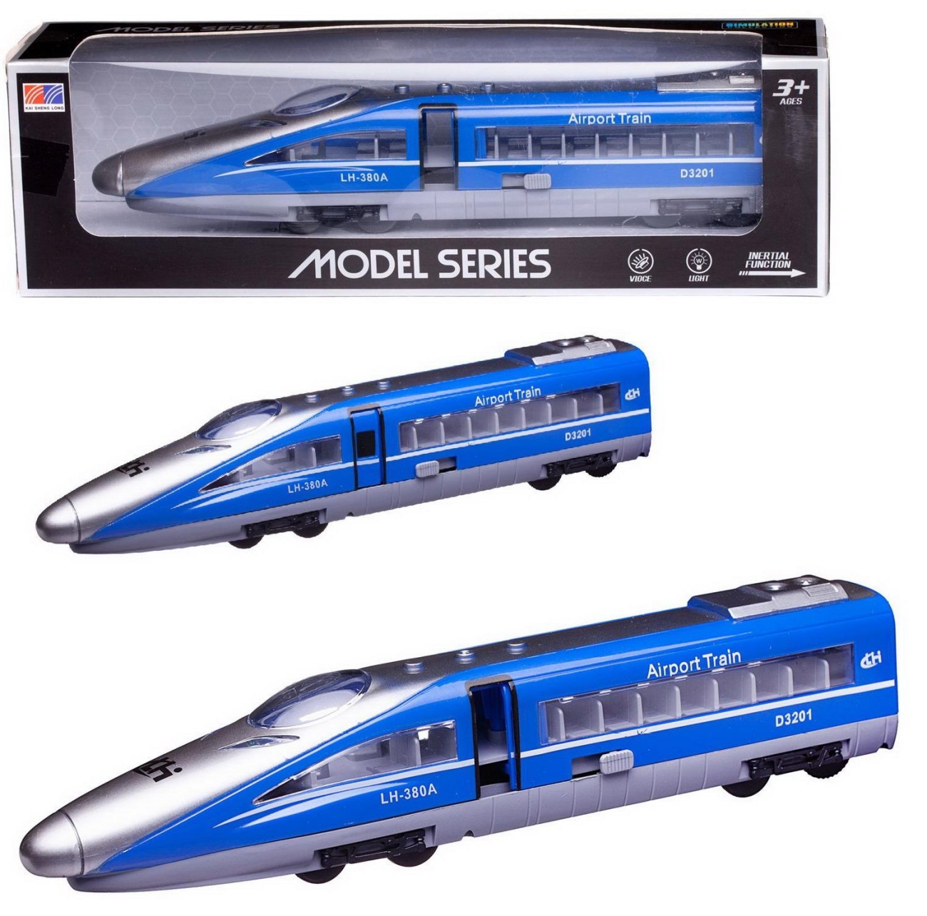 Поезд ABtoys скоростной инерционный синий G1718/синий