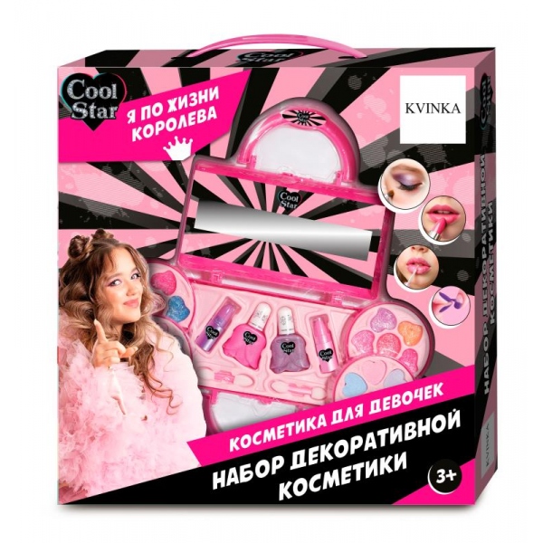Косметика для девочек: тени для век с блестками, помада, блеск для губ Cool Star 133525-KV-CS
