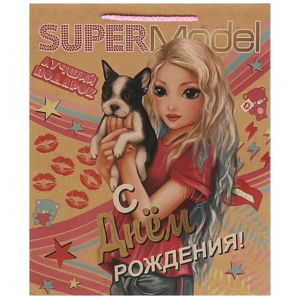 Пакет подарочный крафт L, 26х32х10 см. Чудо праздник PL-109950-TPK