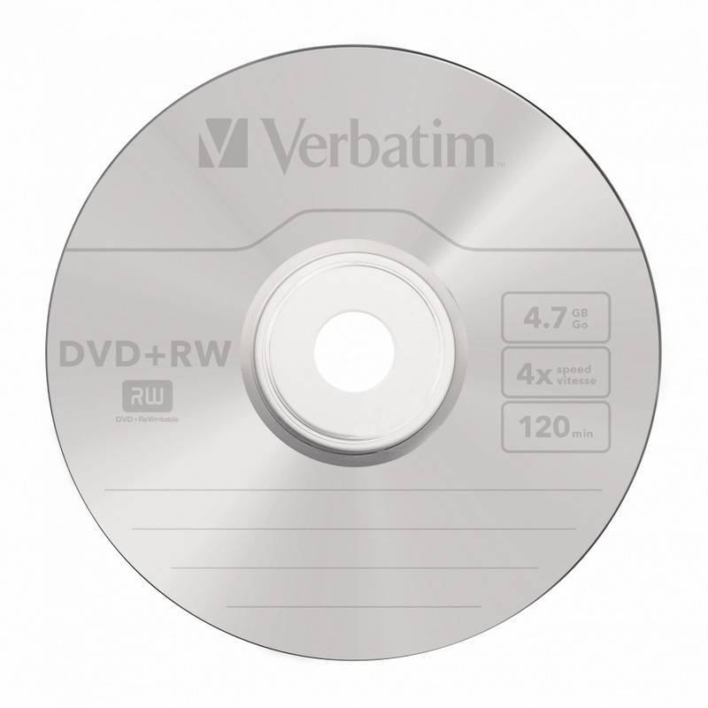 Диск DVD+RW Verbatim Serl Matt Silver 43229 1200916