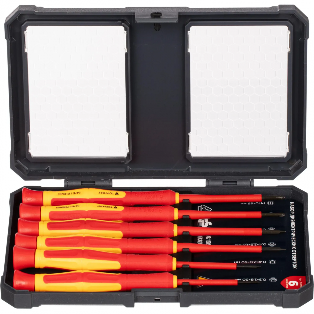 Набор отверток диэлектрических Topfort 6 предметов (VDE 547306) 2100575