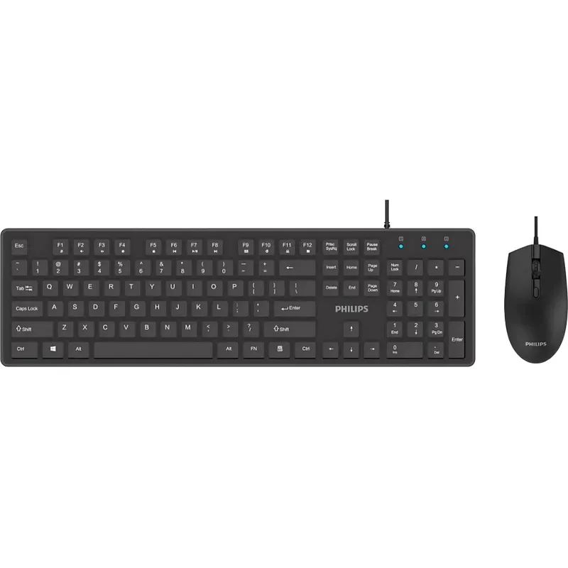 Набор клавиатура+мышь Philips (SPT6264B/60)провод USB 104кл 800-2400dpi чер 2144002