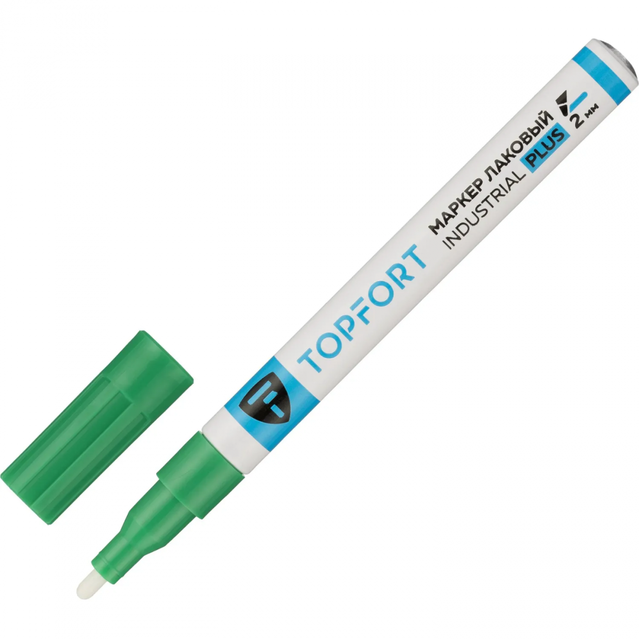 Маркер лаковый Topfort Industrial Plus 2 мм зеленый 2096985