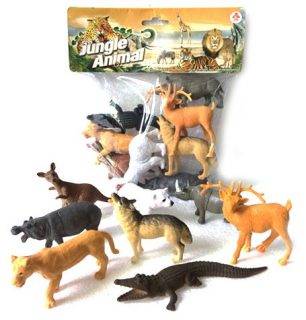 Игровой набор диких животых Jungle animal, 8.5 см, 8 шт Shantou Gepai 2A008-2