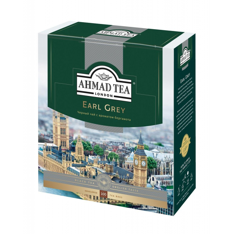 Чай Ahmad Earl grey черный бергамот 100пак/уп 5951-08 Ahmad Tea 60864