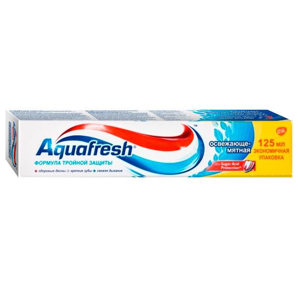 Зубная паста Aquafresh Total Care 3 освежающе-мятная синяя 125мл 4742041000521