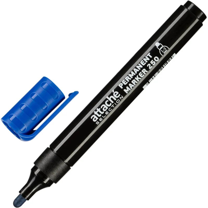 Маркер перманентный Attache Selection 250 синий 1-3мм кругл. наконечник 1660243