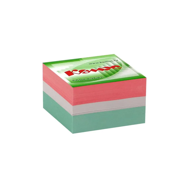 Блок для записей КОМУС запасной 9х9х5 цветной блок  80-100г 154936