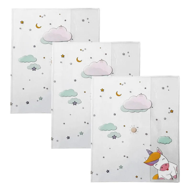 Набор обложек д/тетради, BeSmart, 345х213мм,3шт/наб, ПВХ/150 мкм. Magic Be Smart 1778432 N1627/3