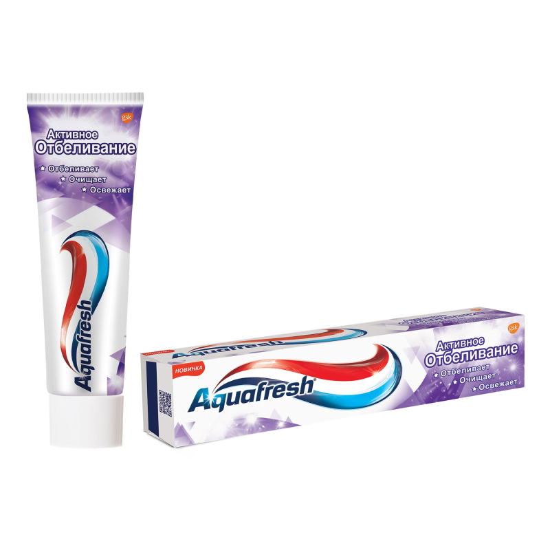 Зубная паста Aquafresh Активное отбеливание, д/защиты от кариеса 100 мл 1564654 60000000118245
