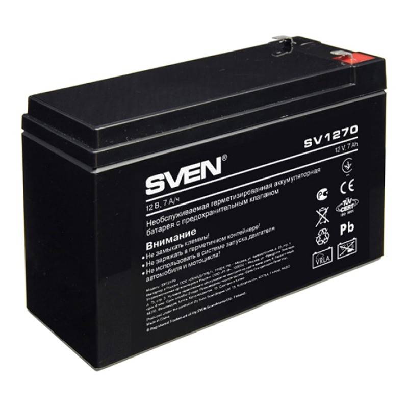 Батарея для ИБП SVEN SV 1270 (12V/7Ah) аккумуляторная 626024 SV-0222007