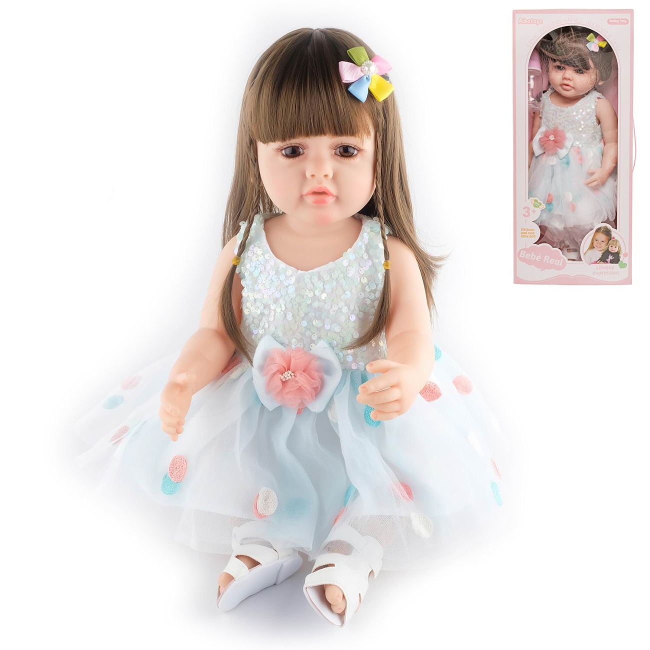 Кукла Junfa в нежно-голубом платье 55 см WJ-35961
