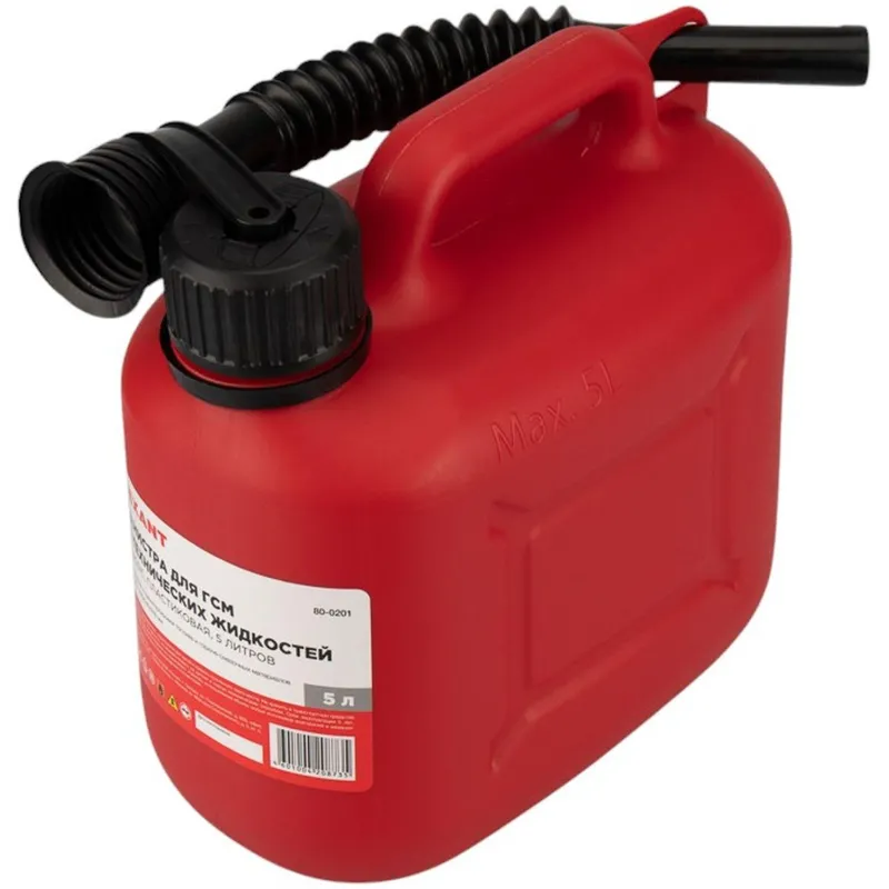 Канистра Classic для ГСМ и технических жидкостей, пласт, 5л REXANT 80-0201 2214345