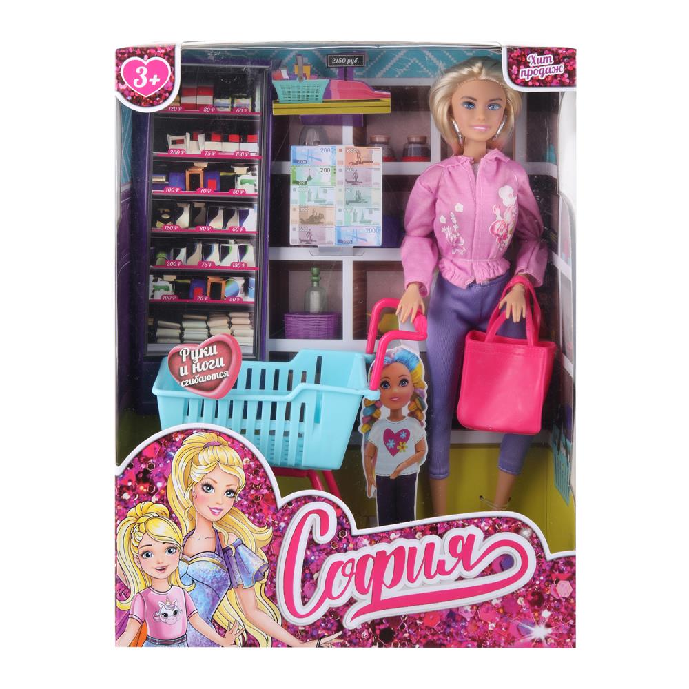 Кукла 29 см. София, в магазине, руки и ноги сгибаются, аксесс. Карапуз 66001-SET43-S-BB