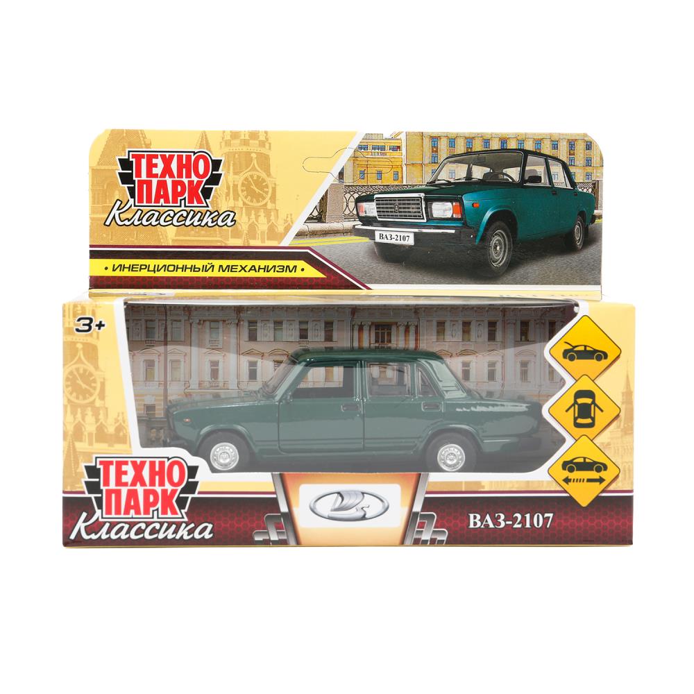 Машина металлическая Ваз-2107, 12 см. темно-зеленый, Технопарк 2107-12-GN (72)