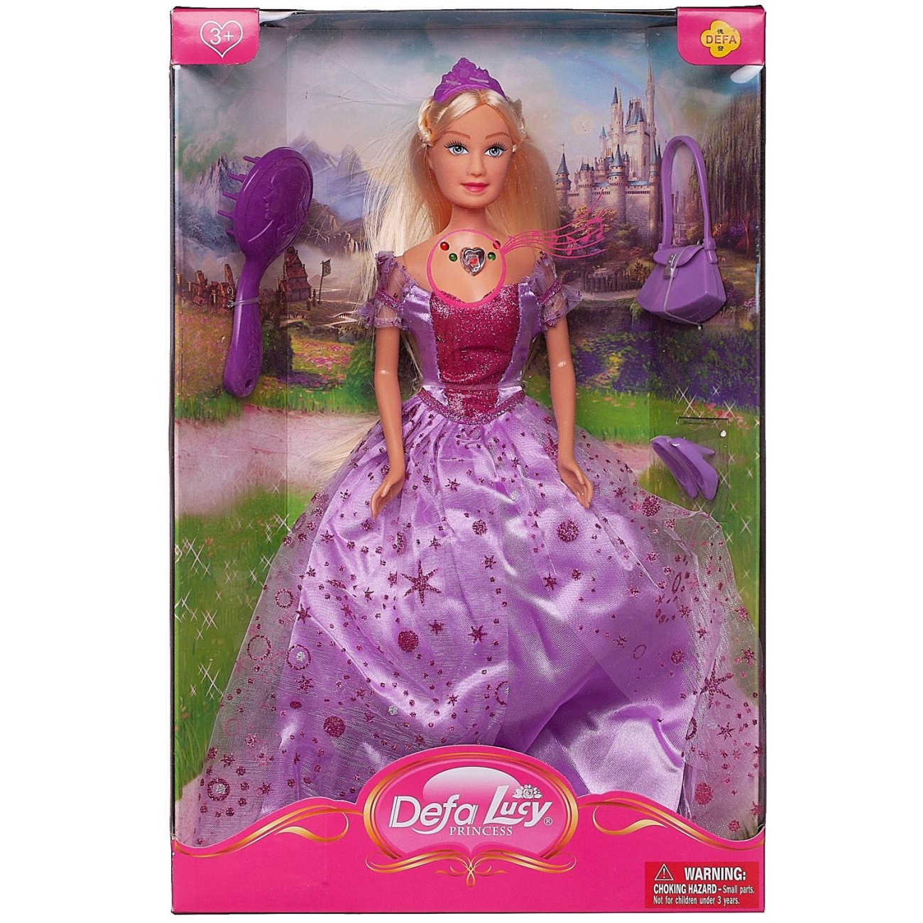 Кукла Defa Lucy Принцесса в фиолетовом платье, с аксесс. 29 см 8239d/фиолетовое