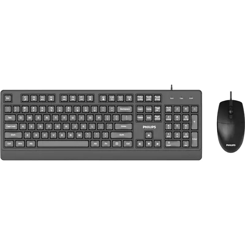 Набор клавиатура+мышь Philips (SPT6247B/60)проводн. USB 104кл 1600dpi чер 2144003