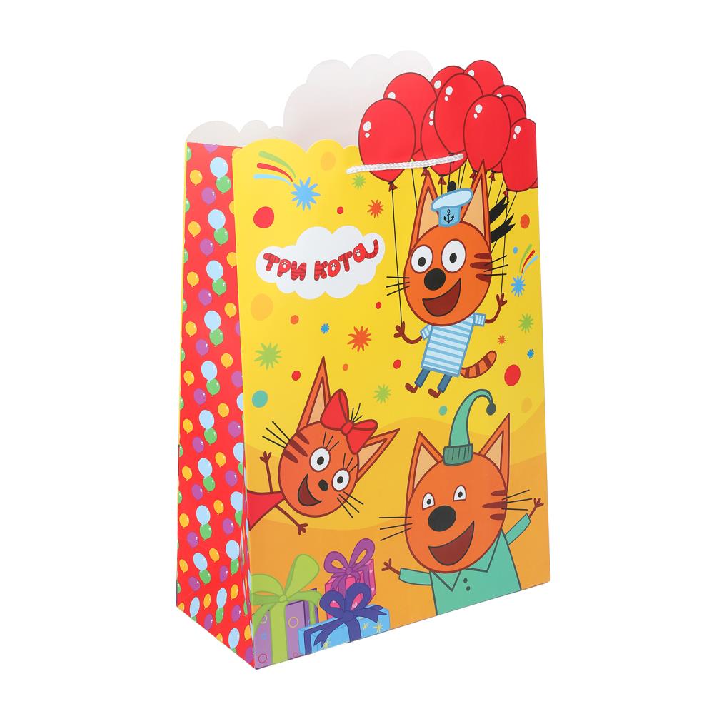 Пакет подарочный креативный "Три Кота" XL, 190 гр/м Чудо праздник PXL-130070-TC