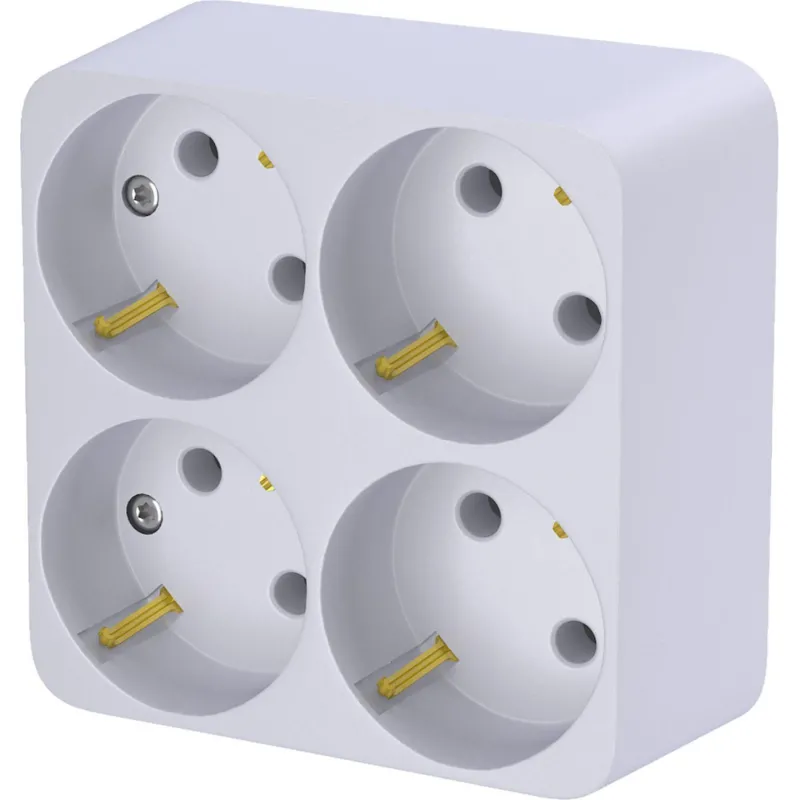 Разветвитель четверник ФОТОН АМ 16-4Е,16А/4000Вт, с заземлением 1988139 12326