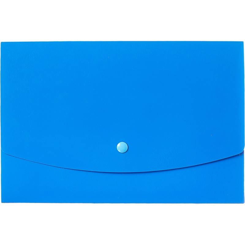 Папка-короб на кнопке Attache А5 пластиковая синяя (0.5 мм, до 100 листов) 1044994