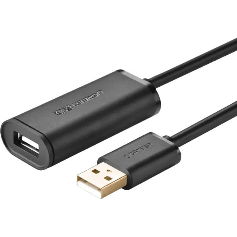 Кабель UGREEN US121 (10319)USB 2.0 Active Extension Cable +Chipset 5м черн 2162368 10319_