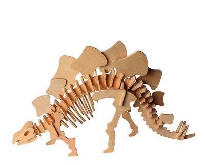 Стегозавр малый, деревянная сборная модель Wooden Toys J016