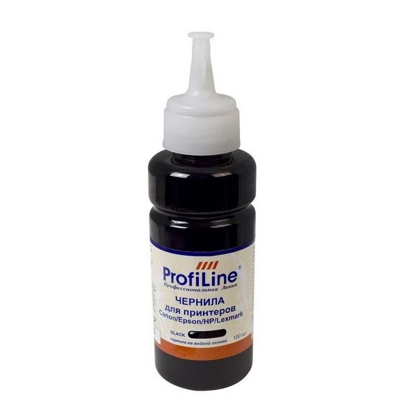 Чернила Premium для Canon/Epson/HP/Lexmark чер. 100 мл вод. ProfiLine 848294