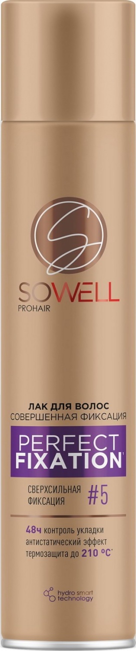 Лак для волос SoWell Perfect Fixation Совершенная фиксация сверхсильной фиксации 300 см3 4660222720047