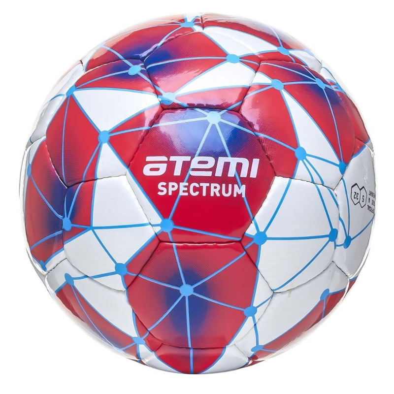 Мяч футбольный ATEMI SPECTRUM, PU, бел/сине/красн, р.5 1789578 00-00007214