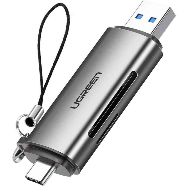Картридер UGREEN USB-C + USB-A 3.0 д/карт памяти TF/SD (50706) 1602433
