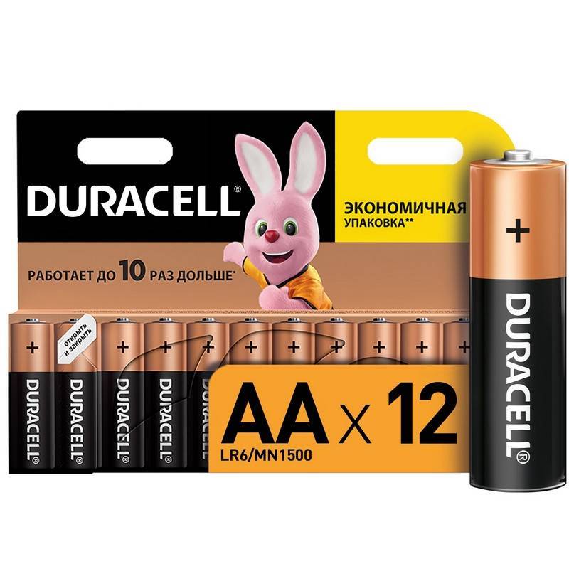Батарейки Duracell пальчиковые АА LR6 (12 штук в уп) 81367213 208059