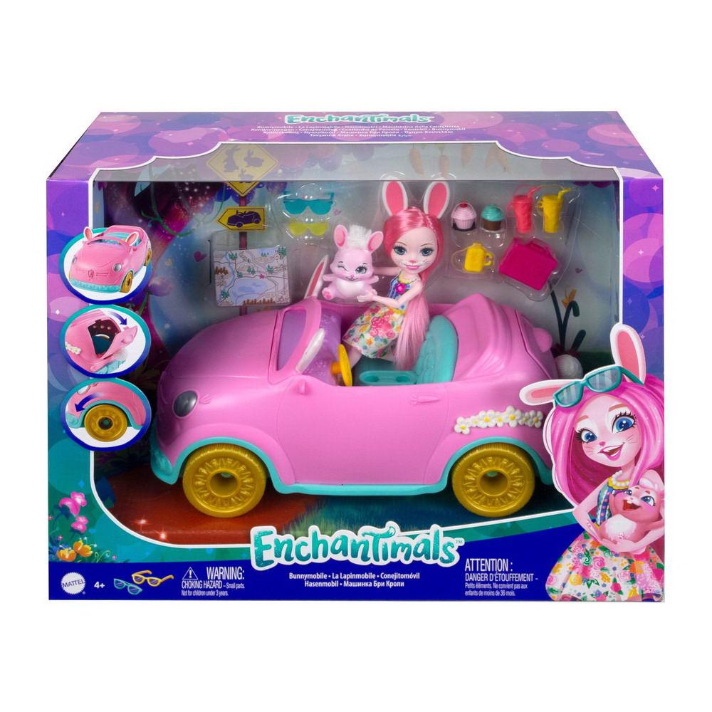 Игровой набор Mattel Enchantimals Автомобиль Бри Кроли с куклой и аксесс. HCF85