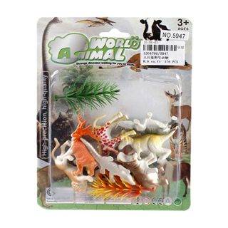 Игровой набор диких животных, 8 шт, аксессуары Shantou Gepai 5947
