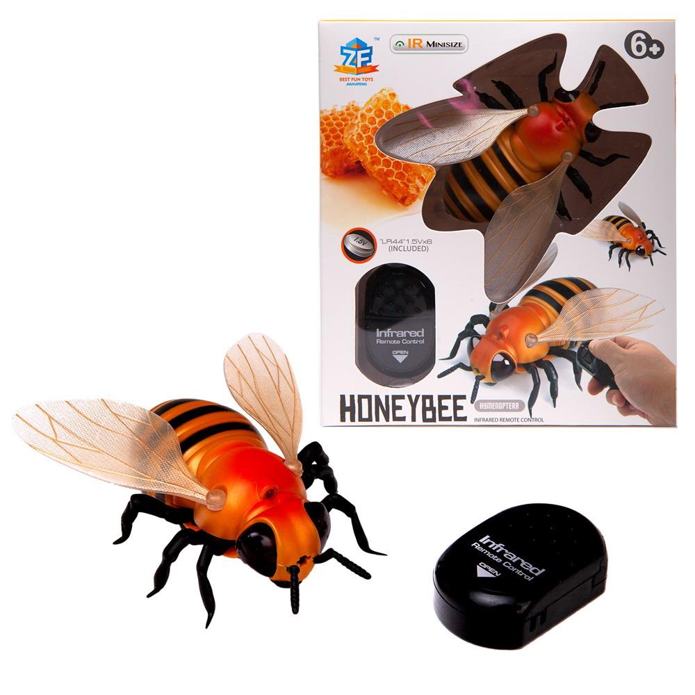 Интерактивное насекомое "Пчела" р/у, световые эффекты Junfa 9923