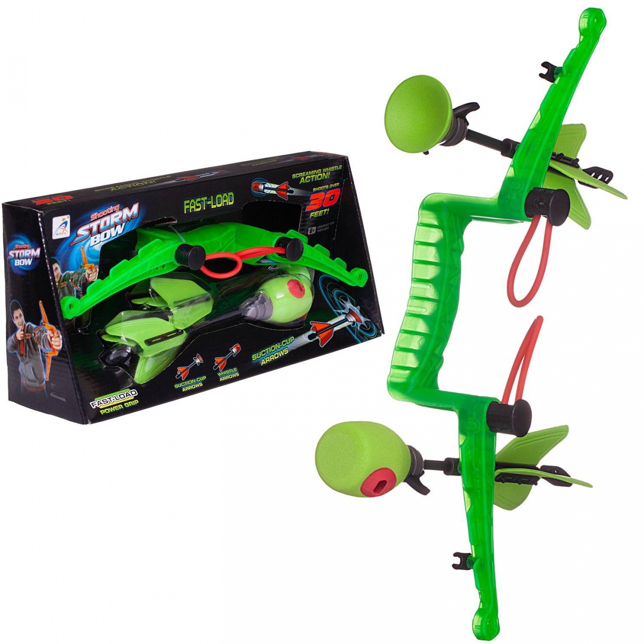 Игровой набор Junfa Лук с 2 стрелами зеленый AX1021/зеленый