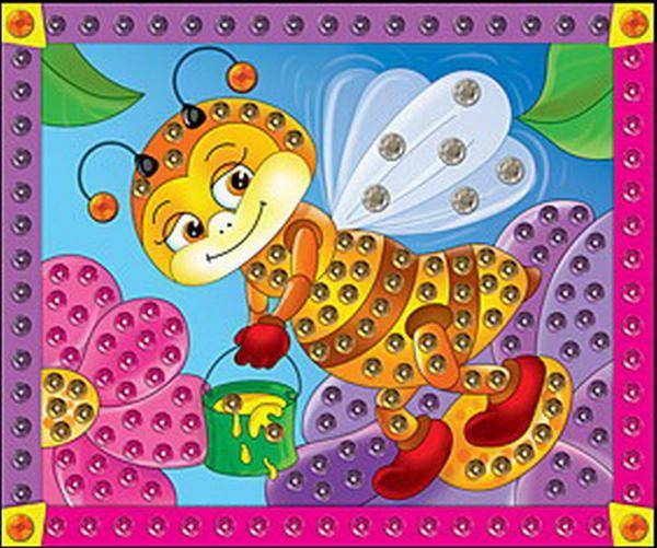 Мозаика из пайеток. А4 "Пчёлка" Рыжий кот М-4350