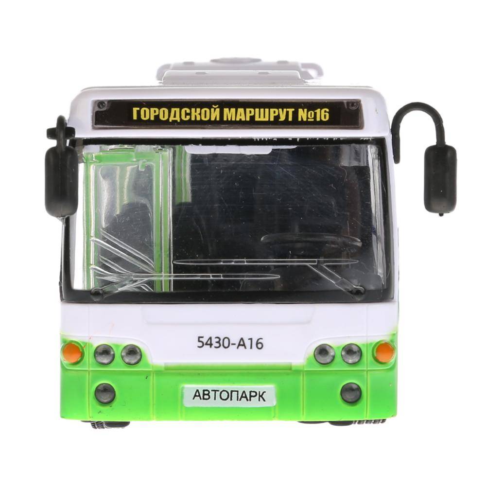 Автобус инерционный, свет+звук, открываются двери и багажник Технопарк X600-H09065-R