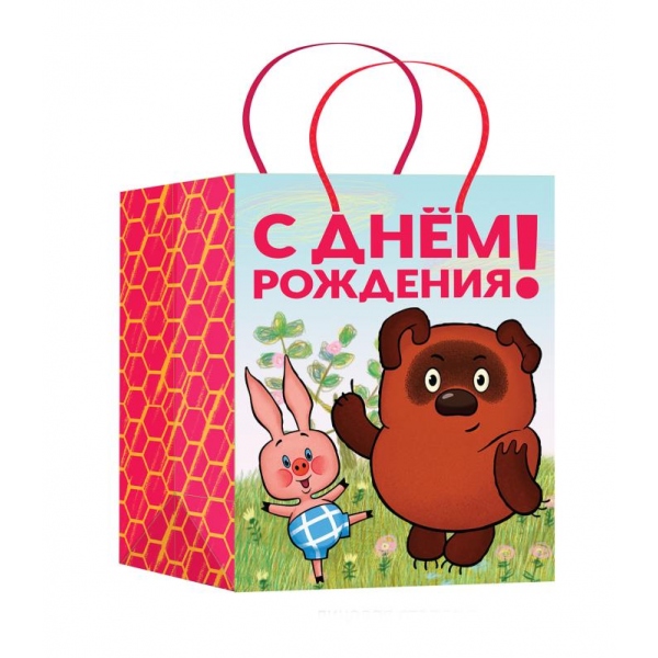 Пакет подарочный Союзмультфильм матовый, размер M, Винни Пух Чудо праздник PM-122039-VP