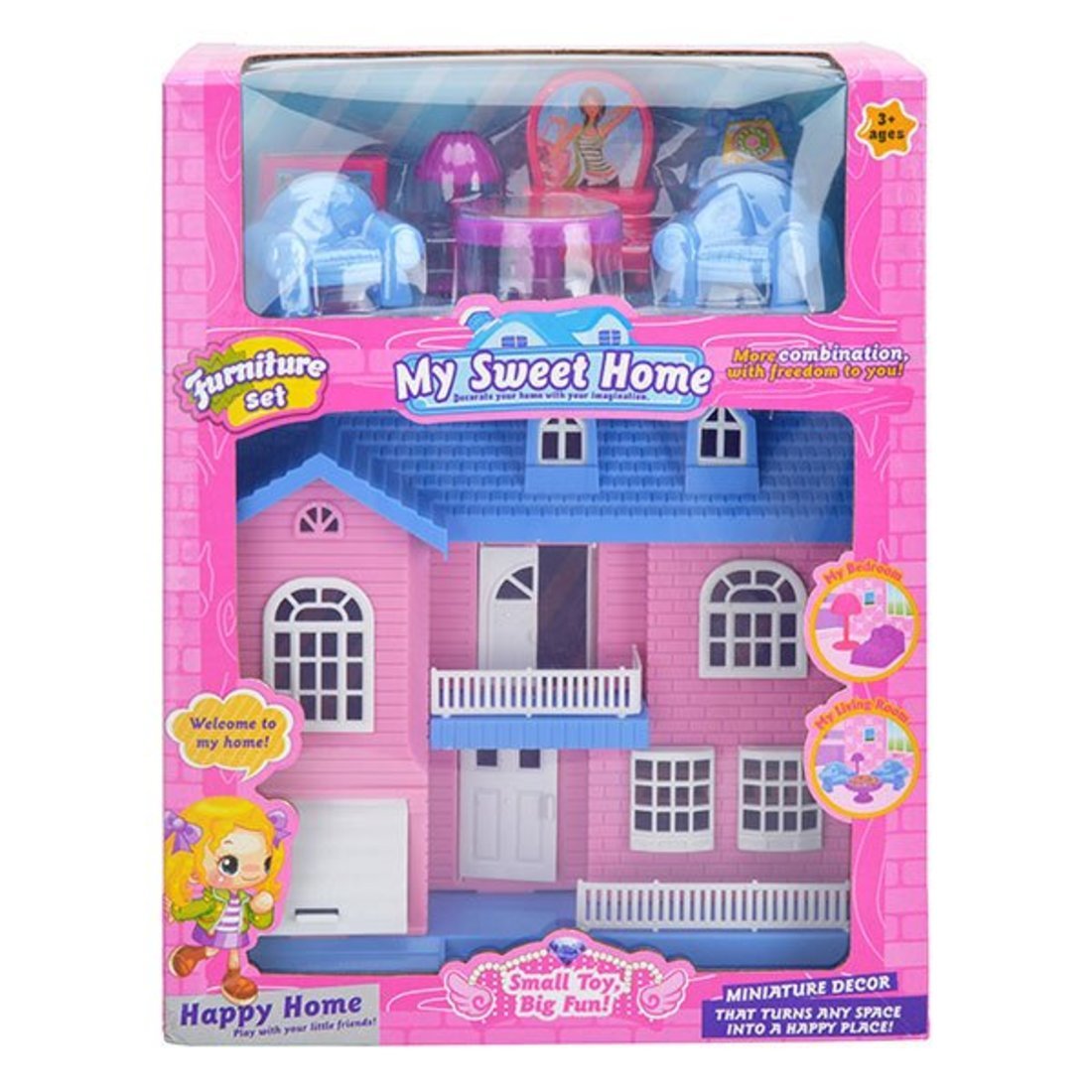 Игровой набор Кукольный домик, в компл. предм. 7 шт. Наша Игрушка 200127313