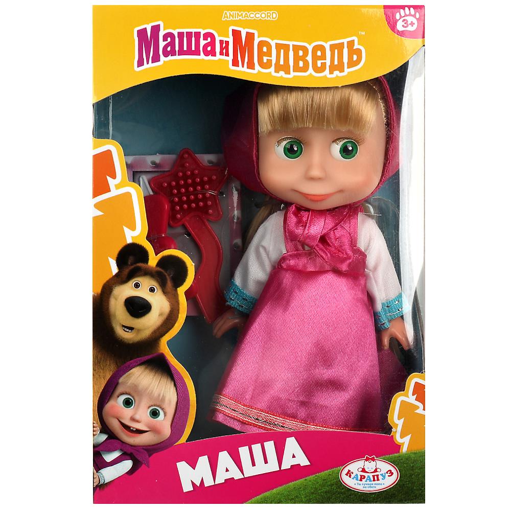 Кукла Маша и Медведь, Маша, 15 см, без звука, аксессуары Карапуз 83030WOSB23