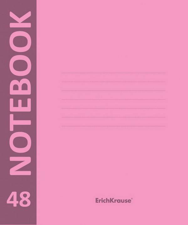 Тетрадь общая ученическая с пластиковой обложкой на скобе Neon, розовый, А5+, 48 листов, клетка ErichKrause 46938EK